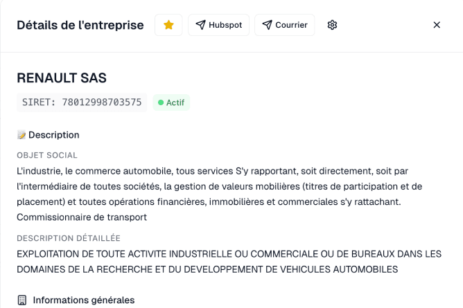 Workflow Forge de la recherche à l'export en quelques clics pour accélérer le sourcing M&A